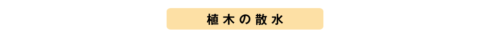 植木の散水